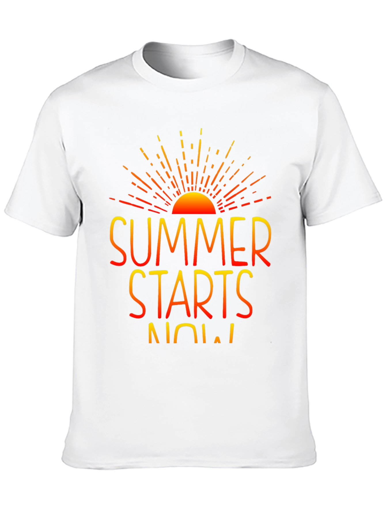 Summer Starts Now Graphic Print Black T-Shirt