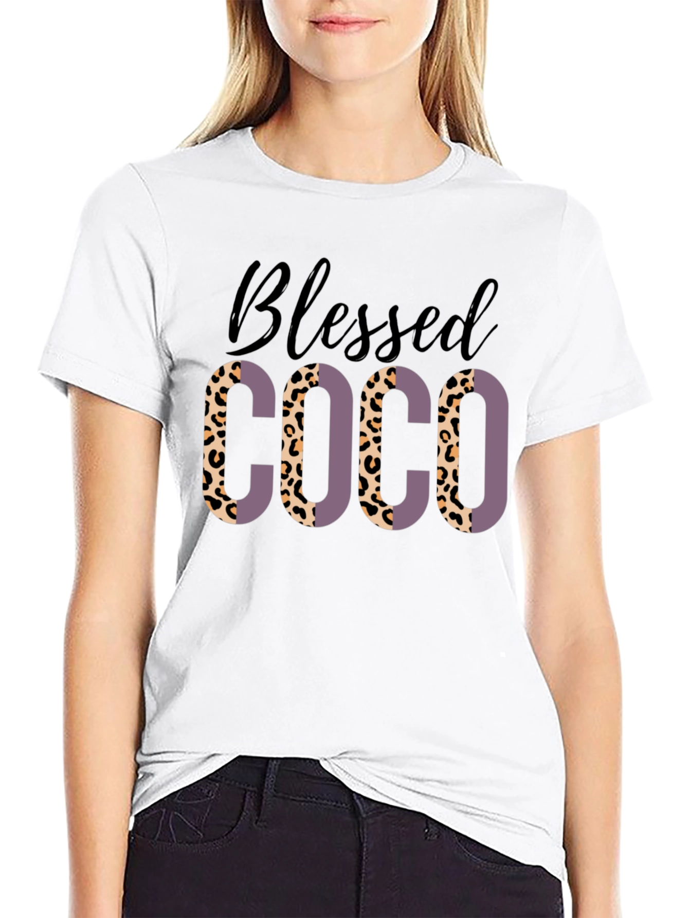 Blessed COCO Leopard Print T-Shirt
