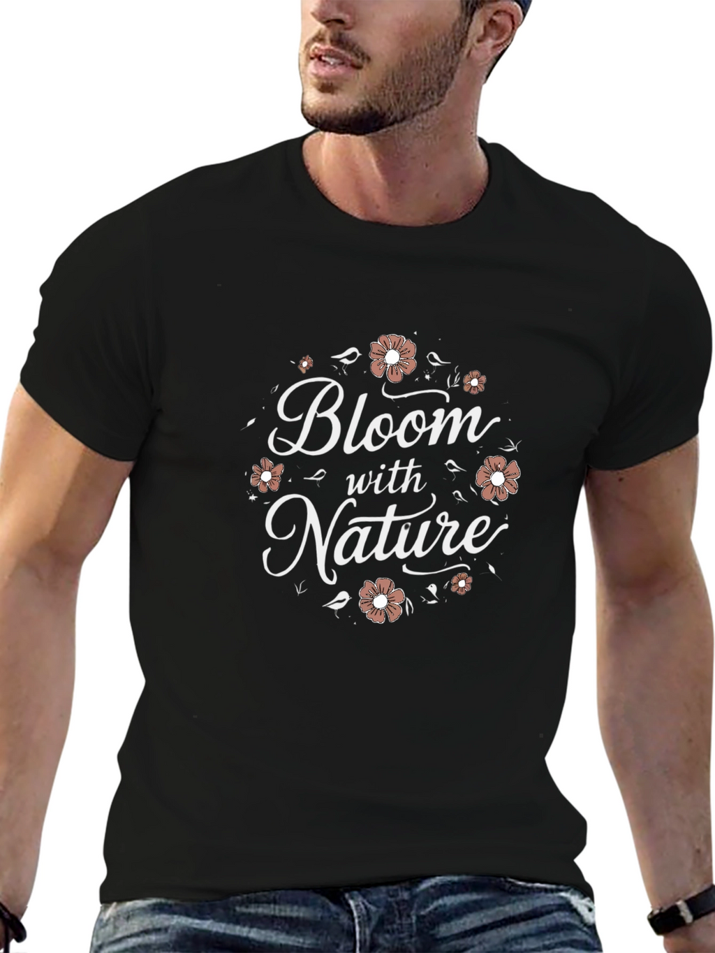 Bloom with Nature Graphic T-Shirt
