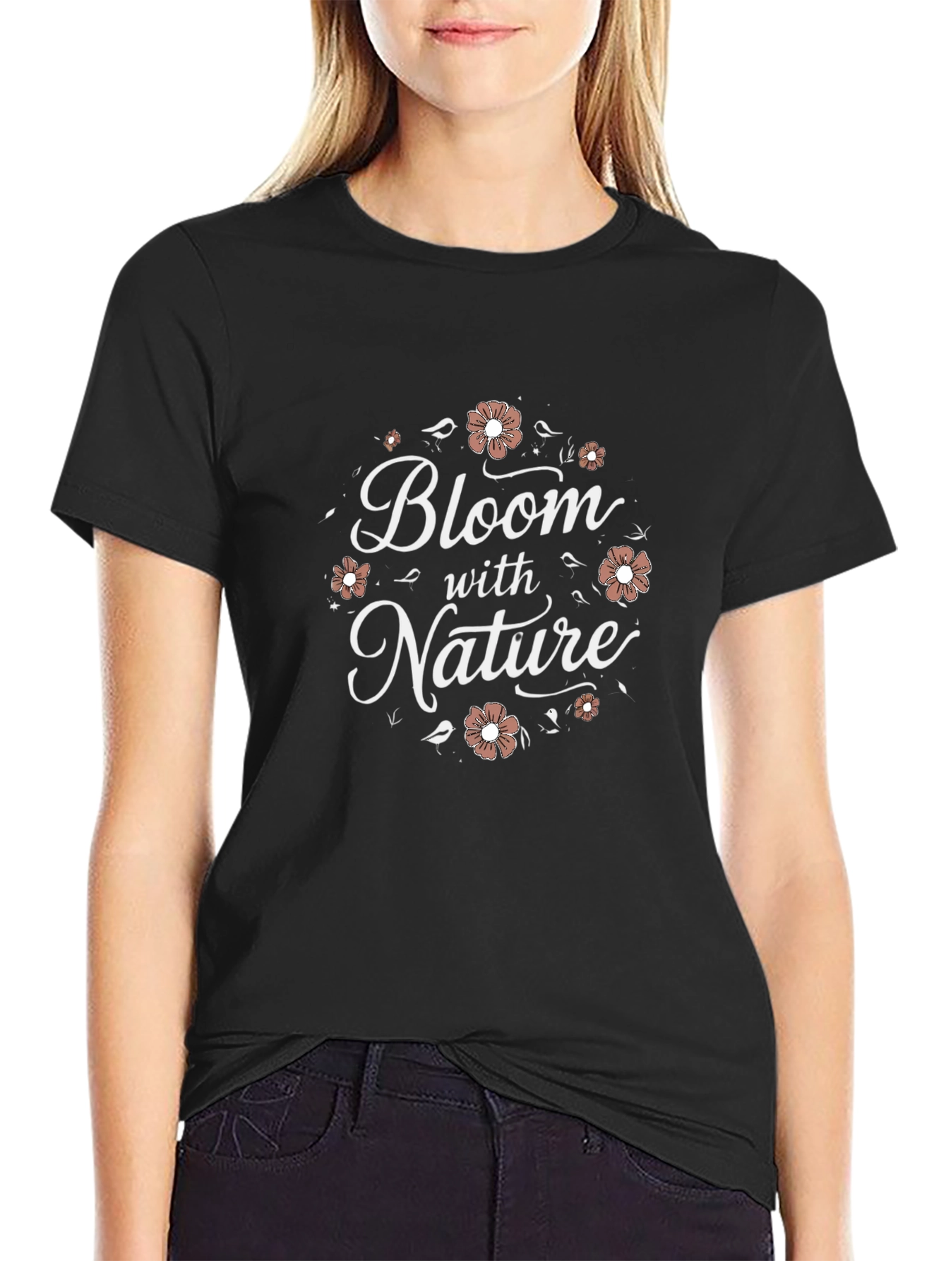 Bloom with Nature Graphic T-Shirt