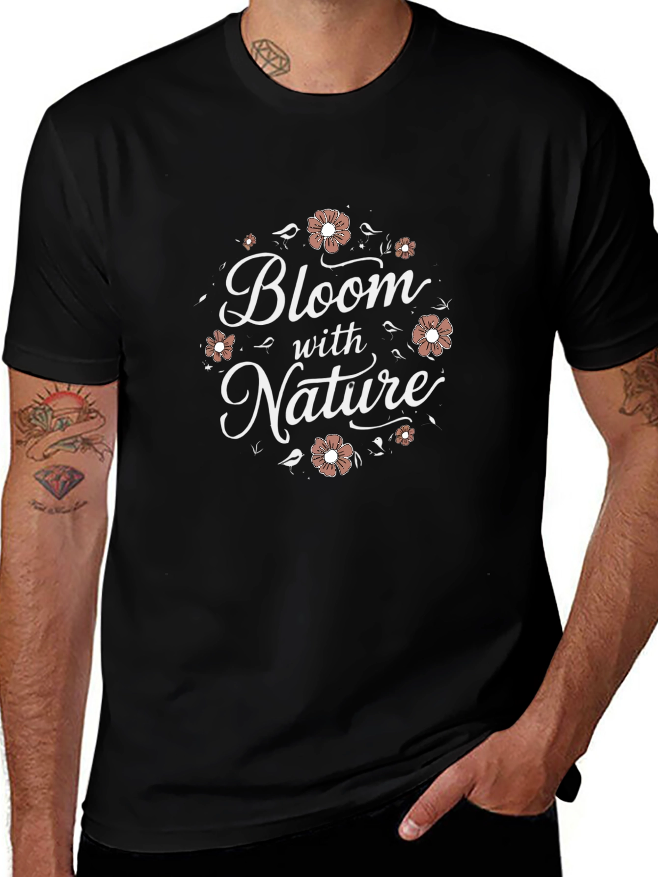 Bloom with Nature Graphic T-Shirt