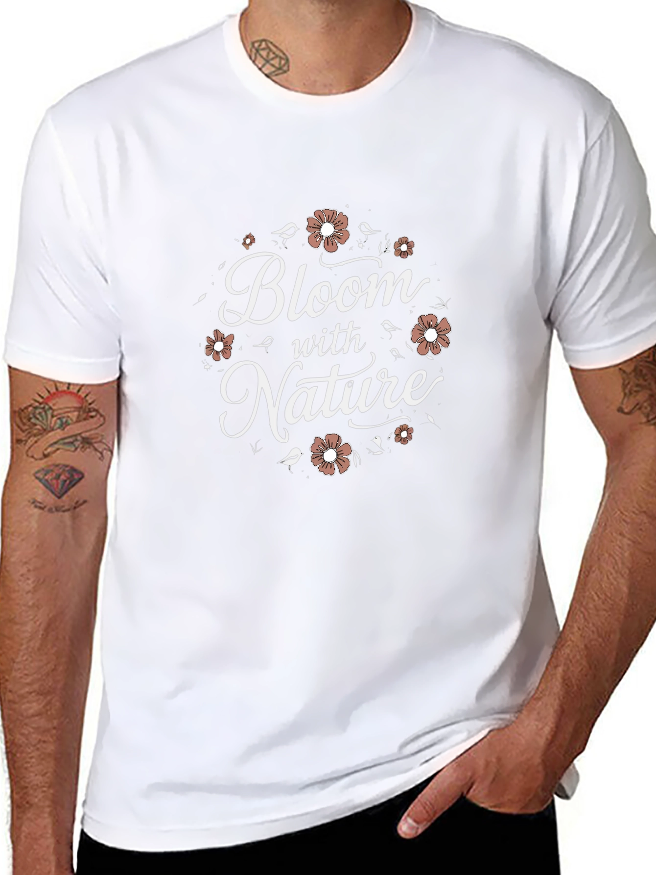 Bloom with Nature Graphic T-Shirt
