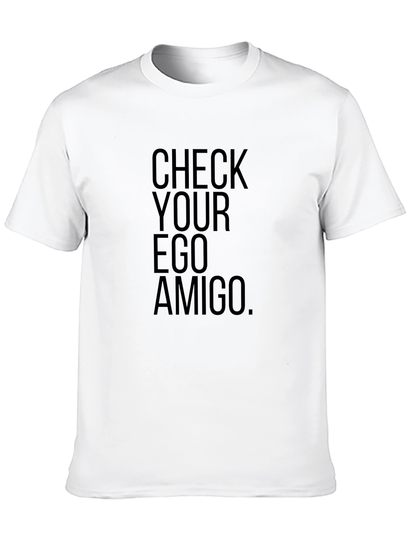 Check Your Ego Amigo Black Graphic Tee