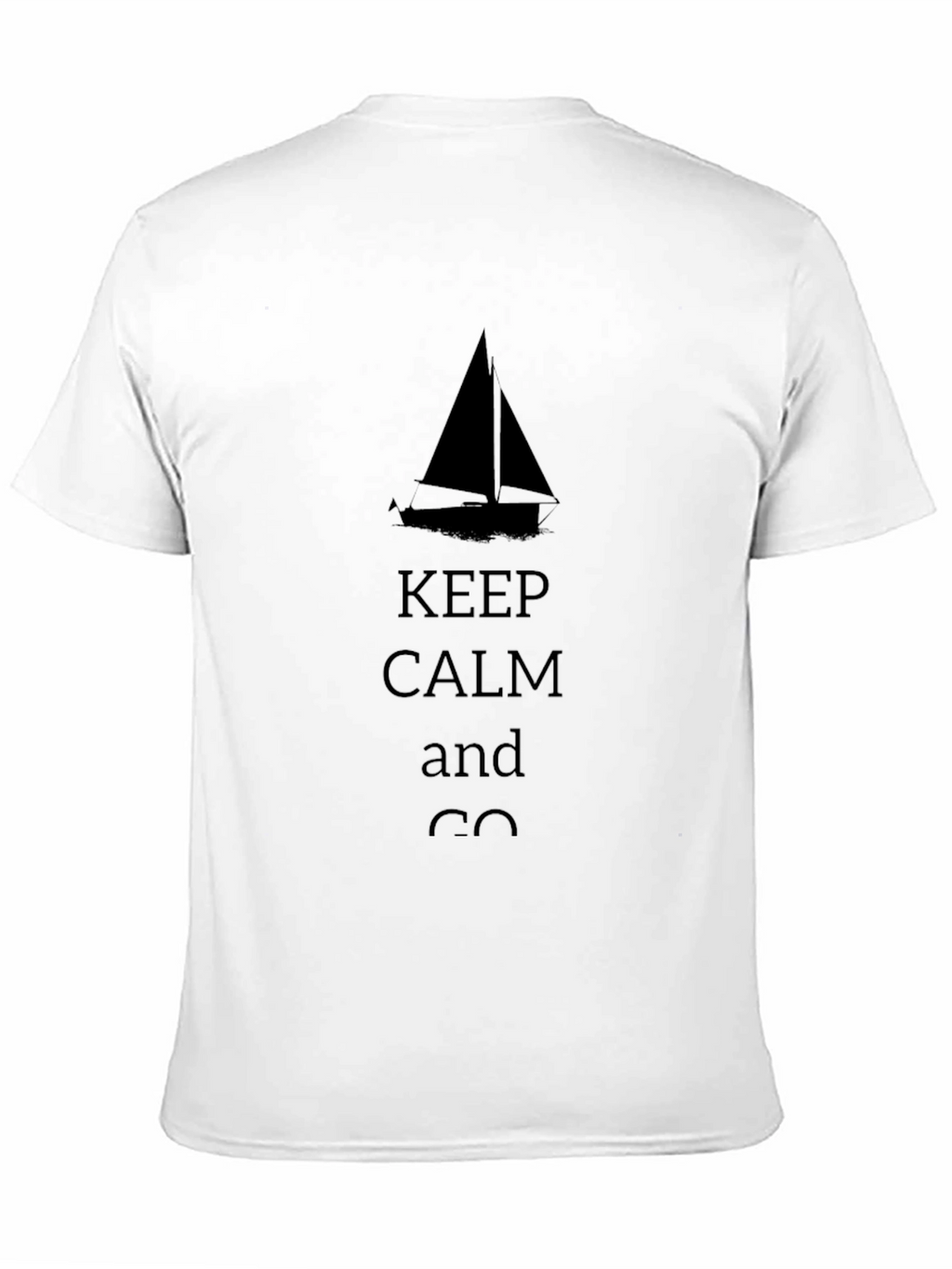 Keep Calm Sailboat Black T-Shirt