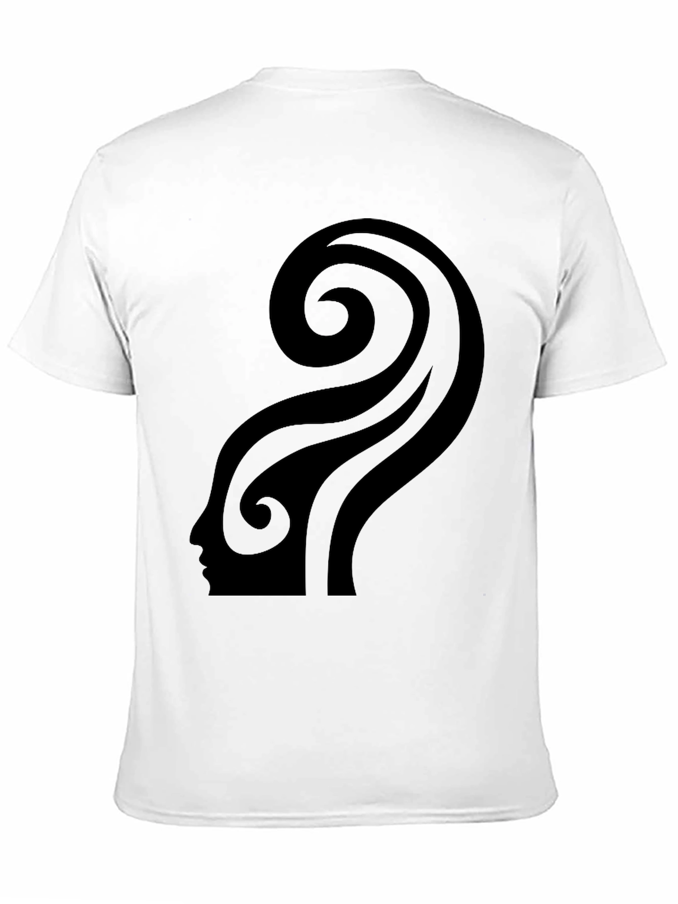 Abstract Silhouette Graphic Black T-Shirt