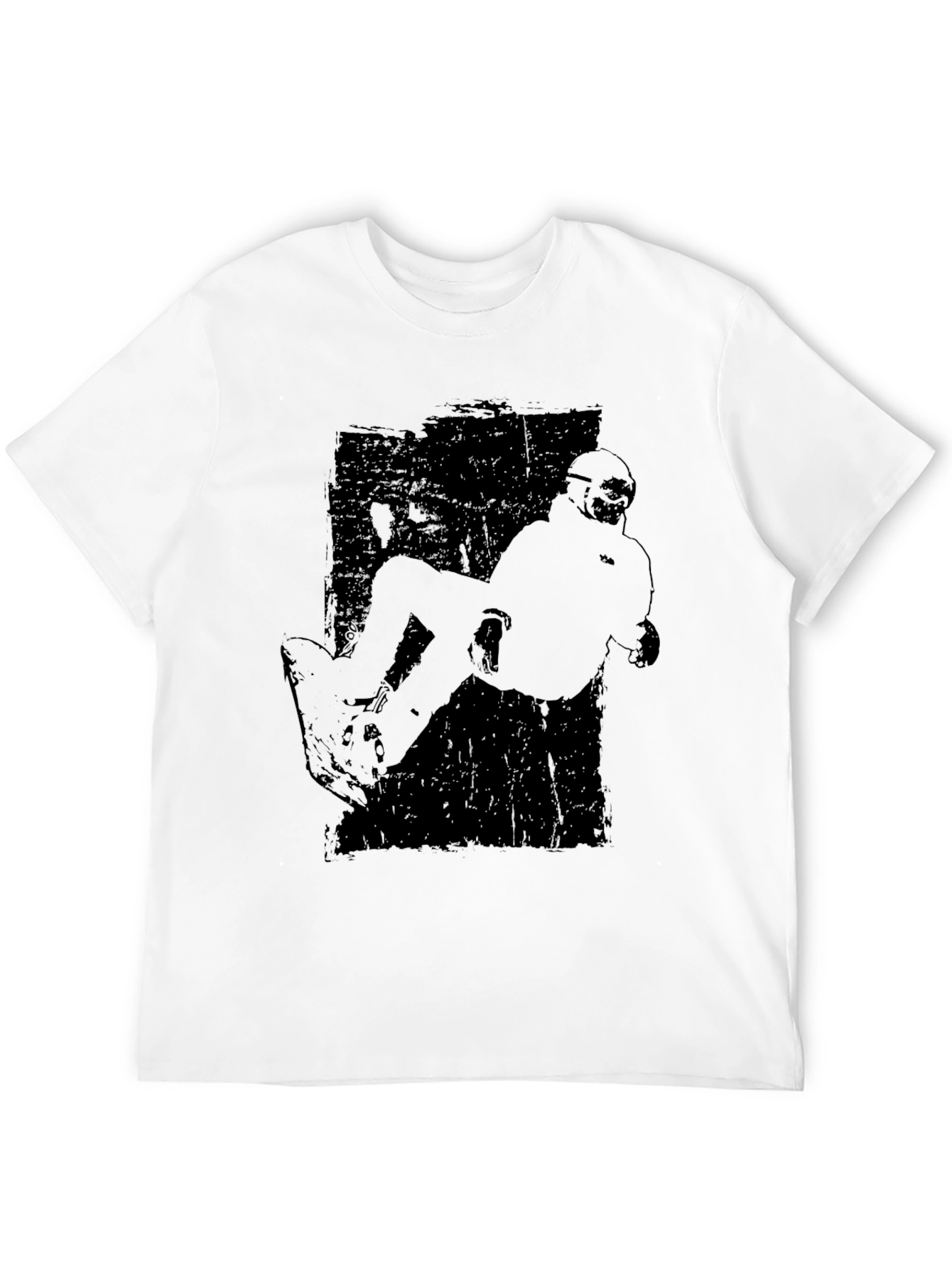 Black T-Shirt with Snowboarder Graphic