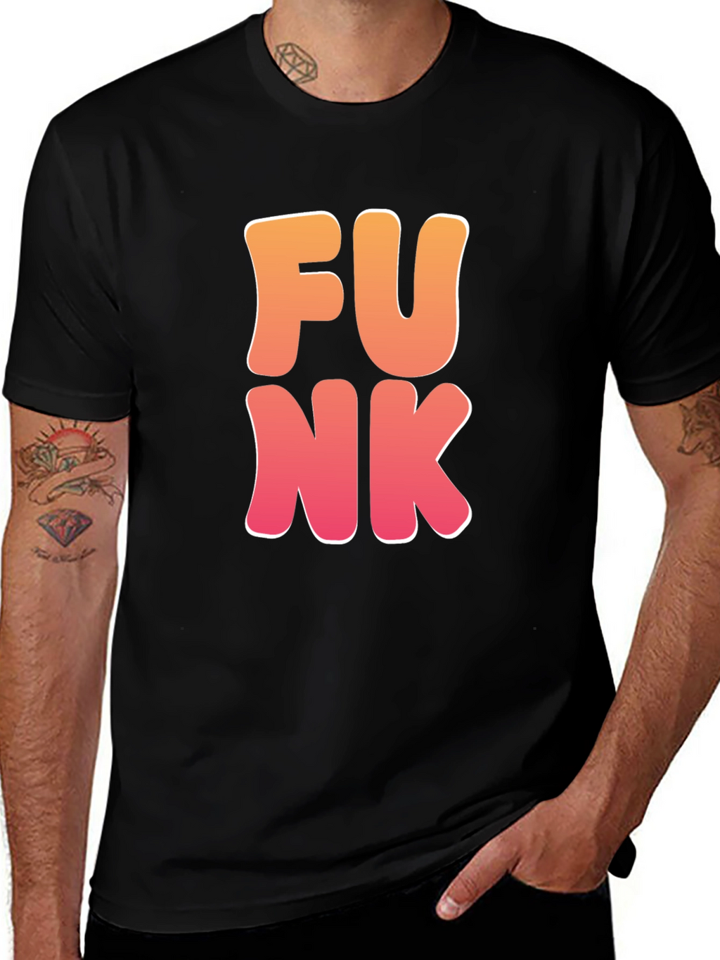 FUNK Graphic Tee - Retro Style Black T-Shirt
