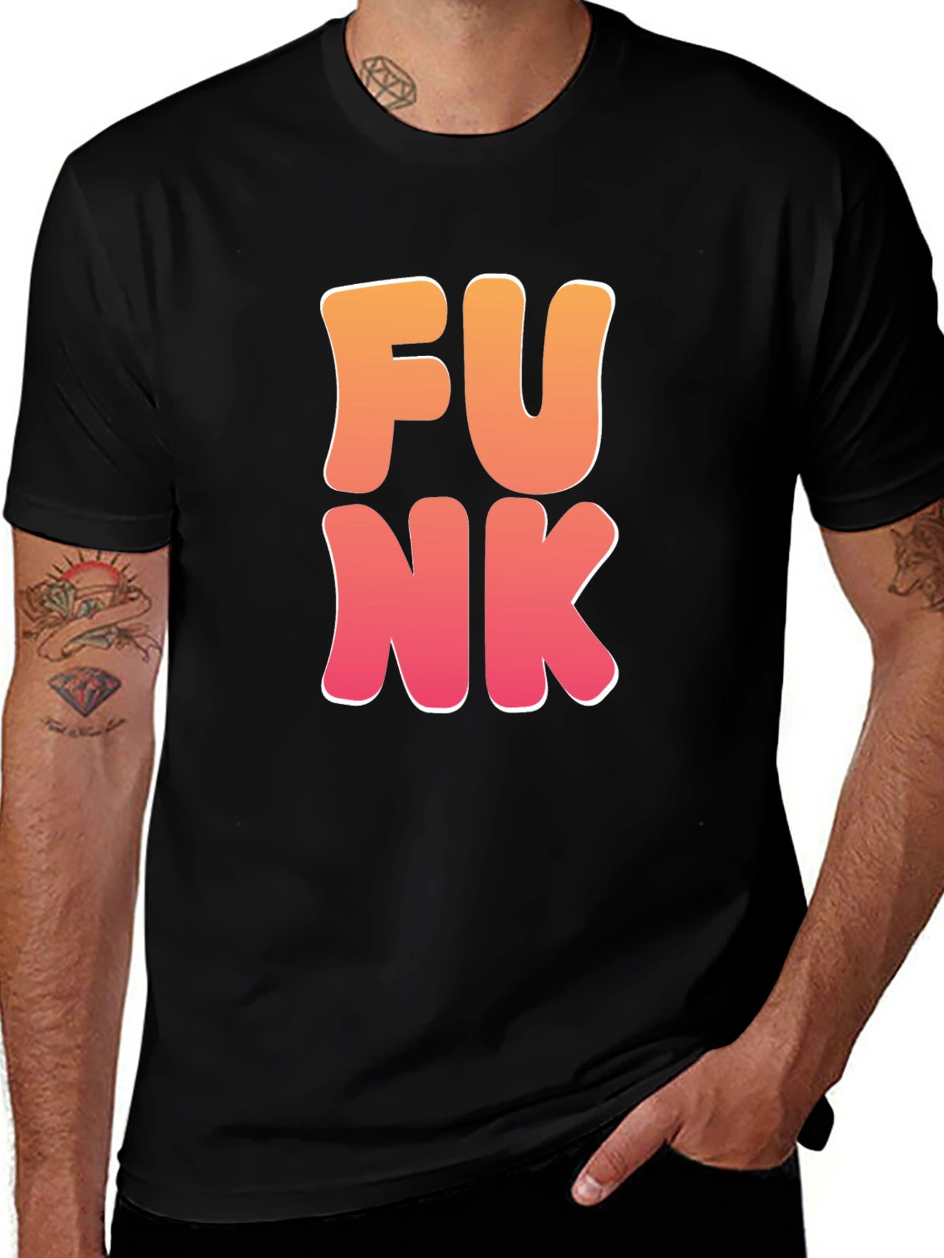 FUNK Graphic Tee - Retro Style Black T-Shirt
