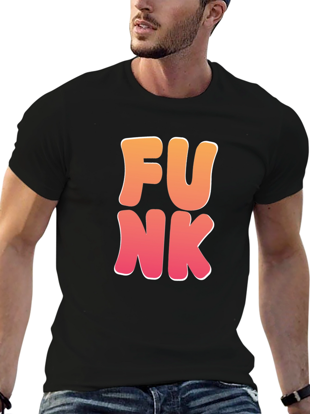 FUNK Graphic Tee - Retro Style Black T-Shirt