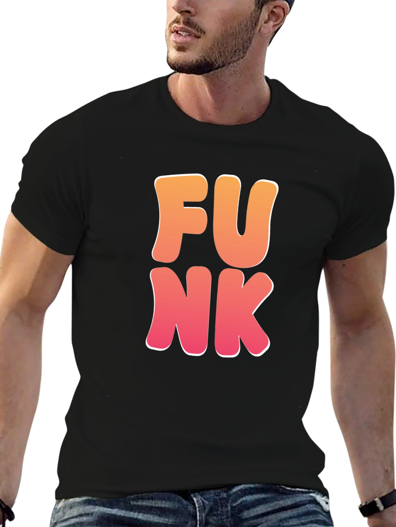FUNK Graphic Tee - Retro Style Black T-Shirt