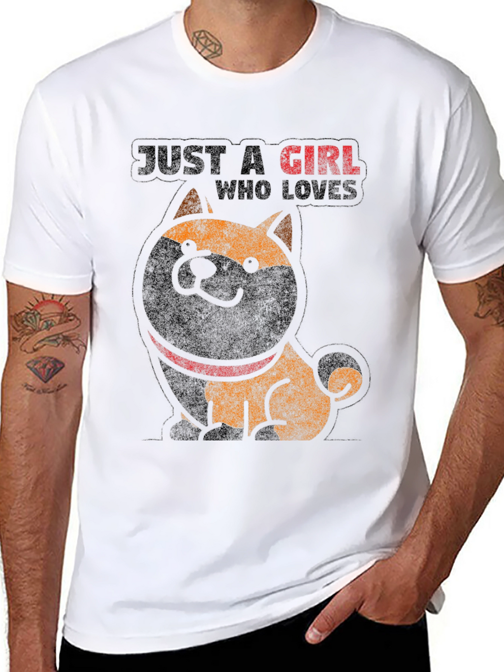 Just A Girl Who Loves Shiba Inu Graphic Tee