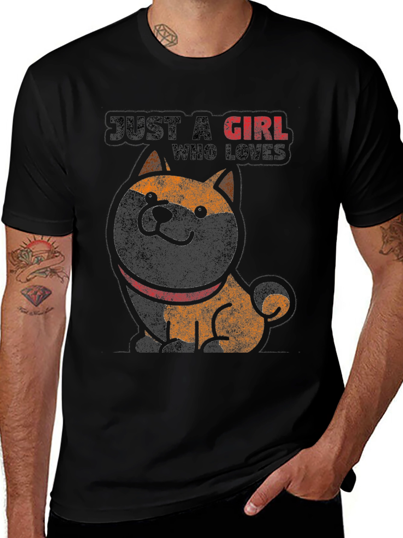 Just A Girl Who Loves Shiba Inu Graphic Tee