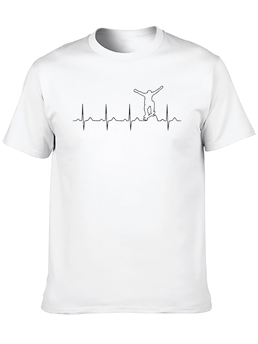 Skateboard Heartbeat T-Shirt - Passion on Display!