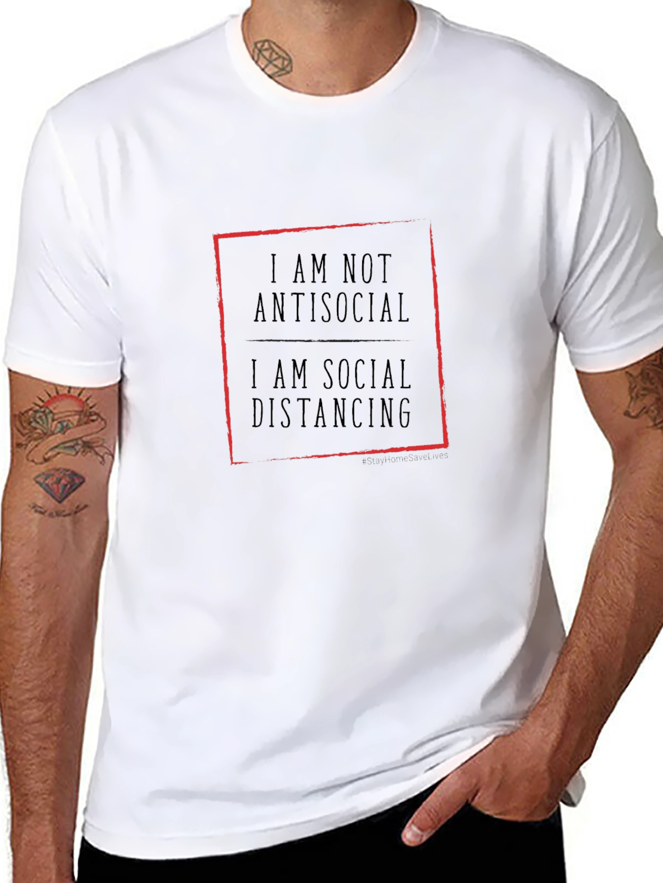 Social Distancing T-Shirt - Black