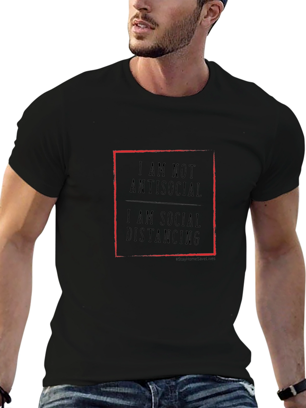 Social Distancing T-Shirt - Black