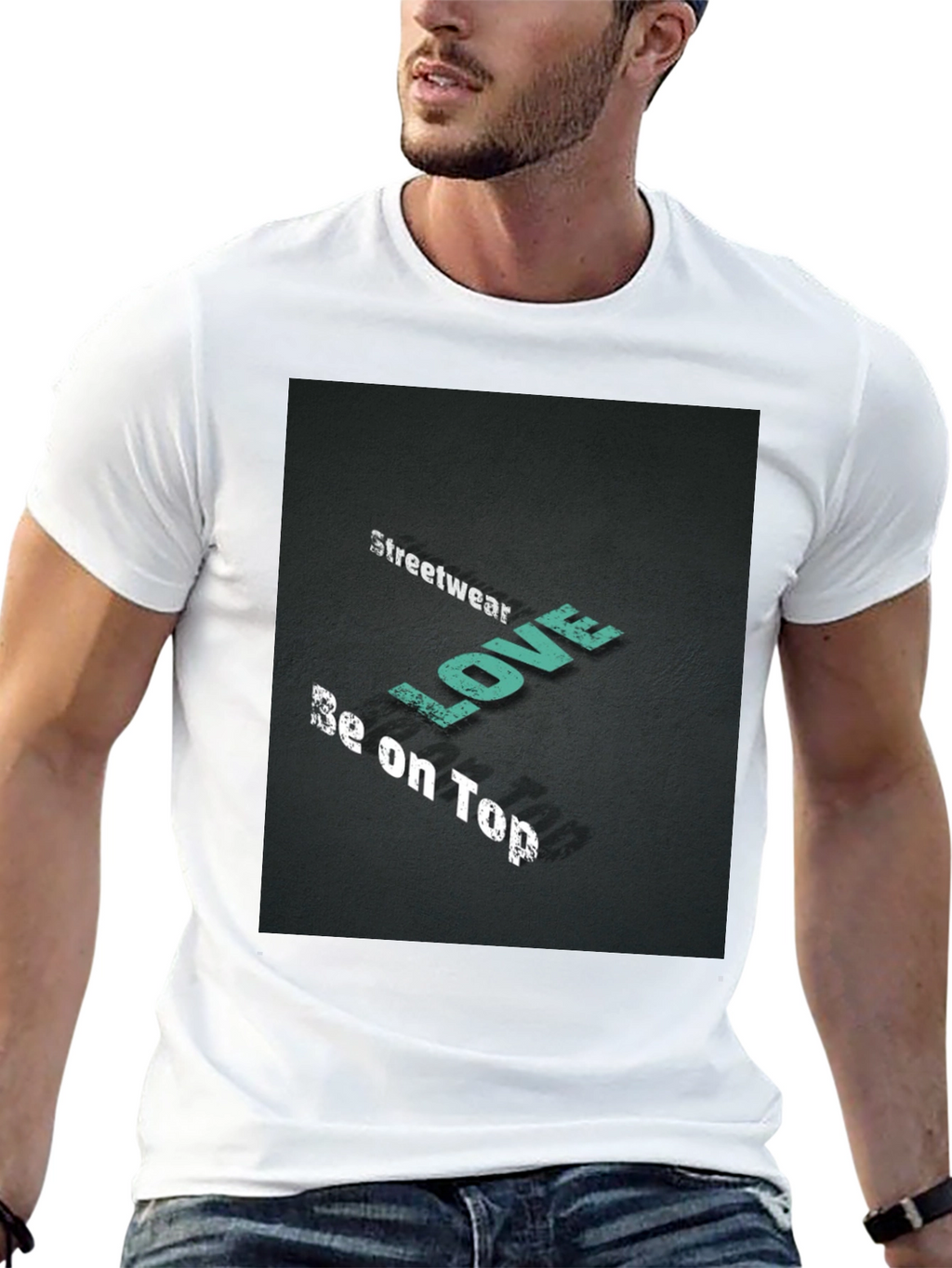 Streetwear Love Be on Top Black Graphic Tee