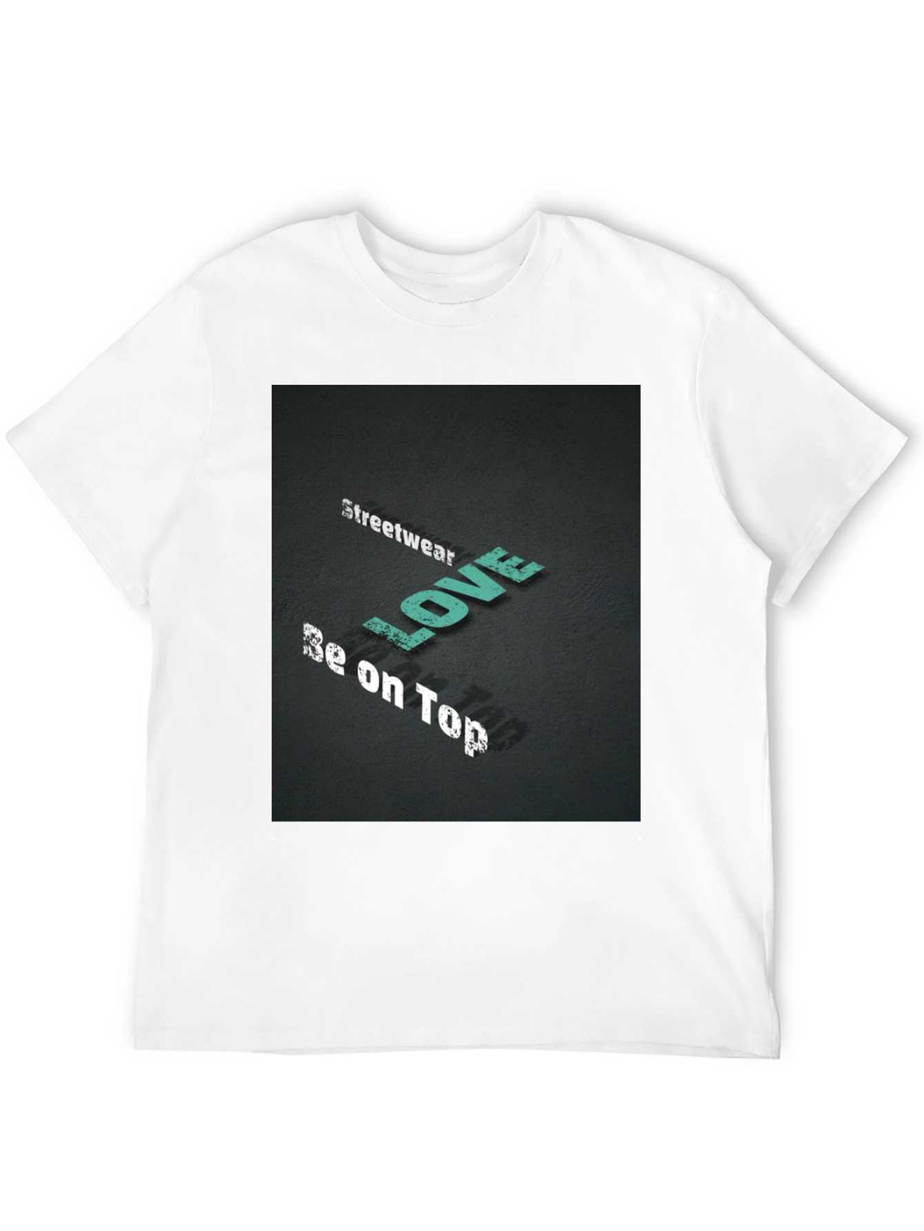 Streetwear Love Be on Top Black Graphic Tee