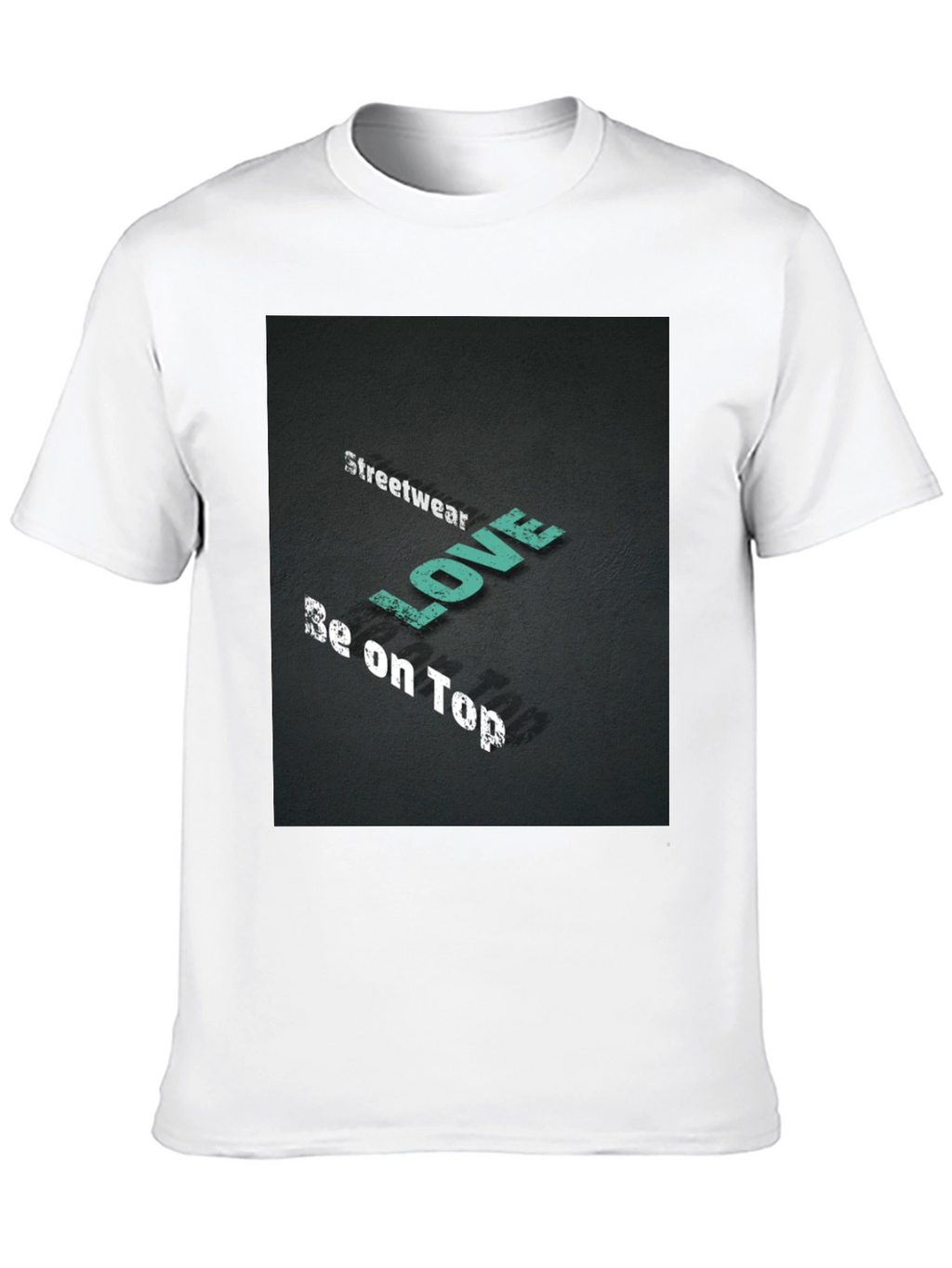 Streetwear Love Be on Top Black Graphic Tee