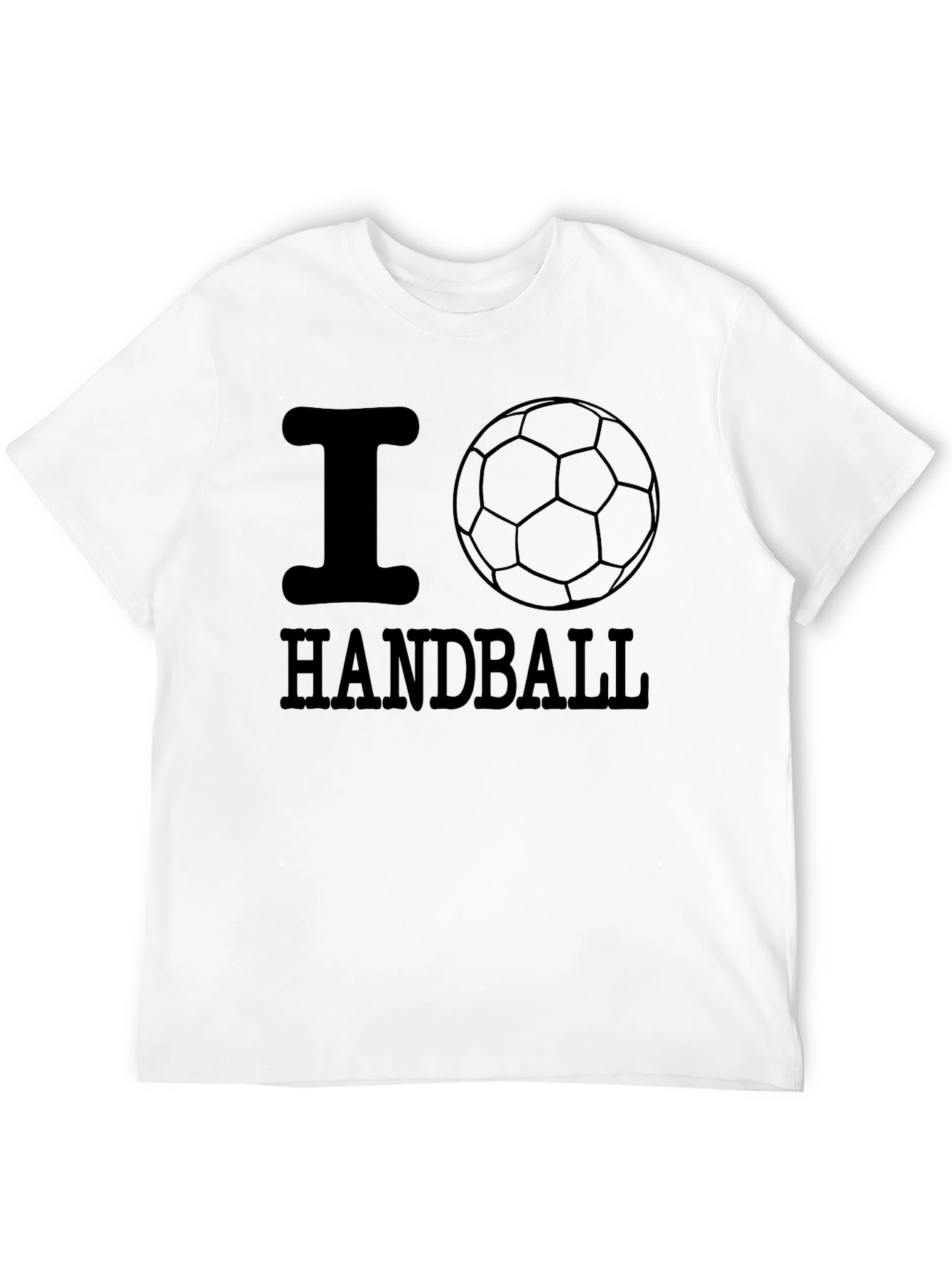 I Love Handball Graphic Tee - Black Cotton T-Shirt