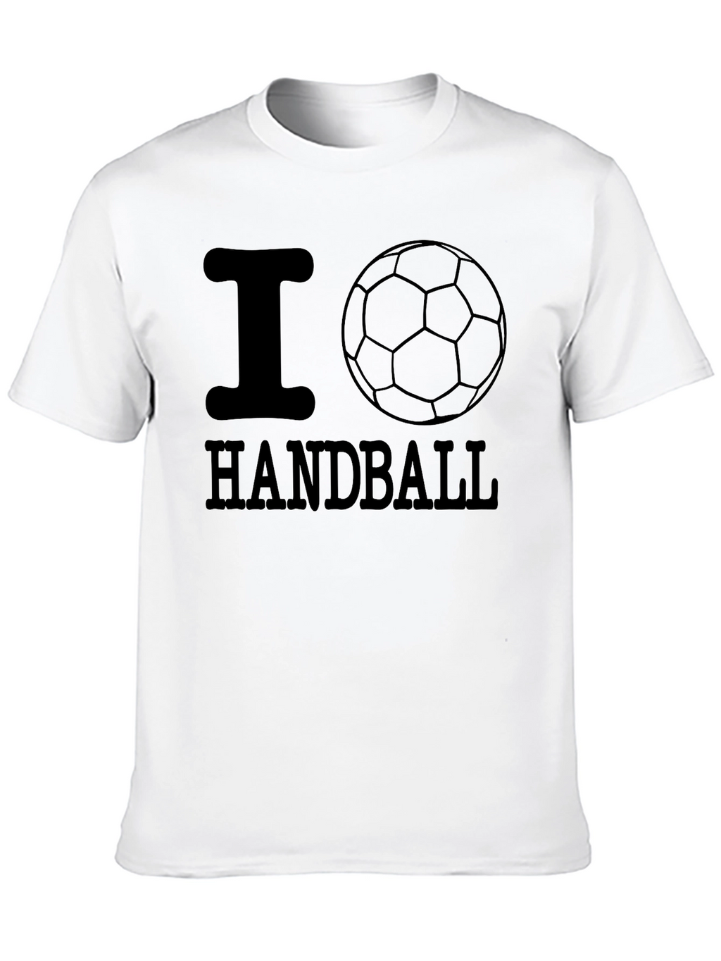 I Love Handball Graphic Tee - Black Cotton T-Shirt