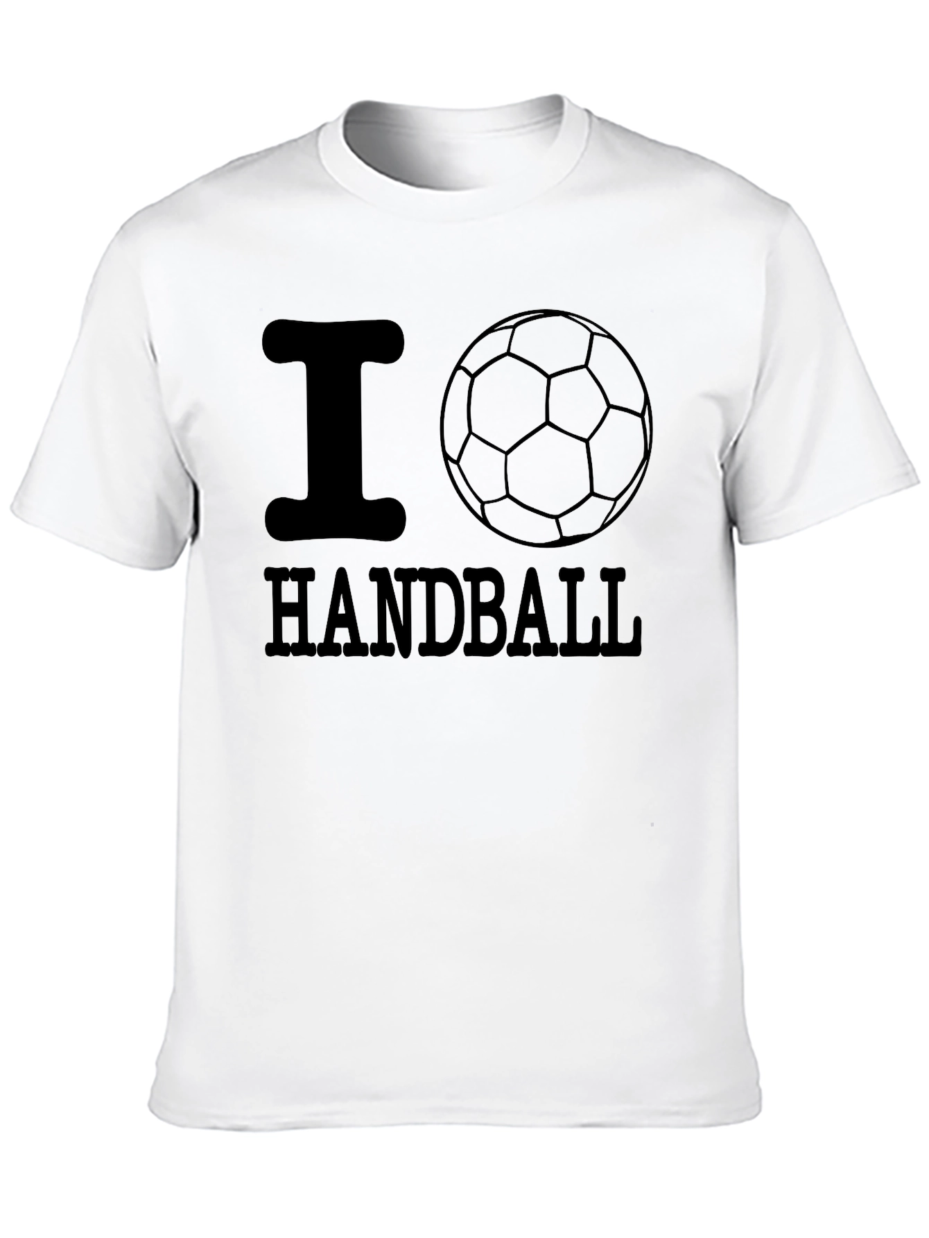 I Love Handball Graphic Tee - Black Cotton T-Shirt