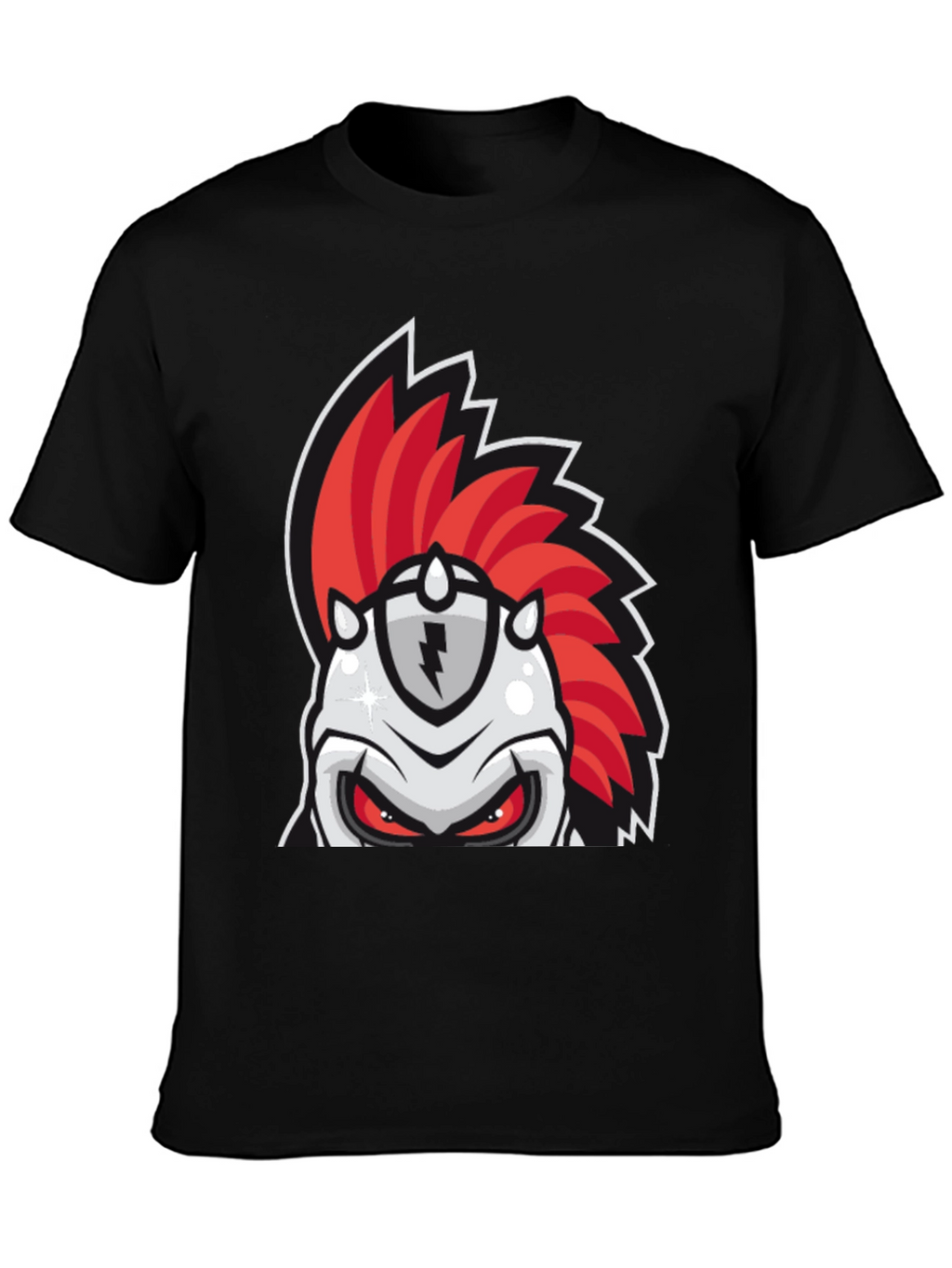 Red Mohawk Knight Graphic Tee