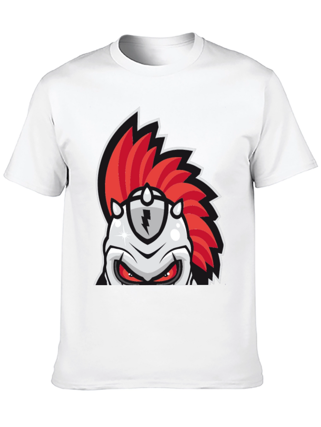 Red Mohawk Knight Graphic Tee