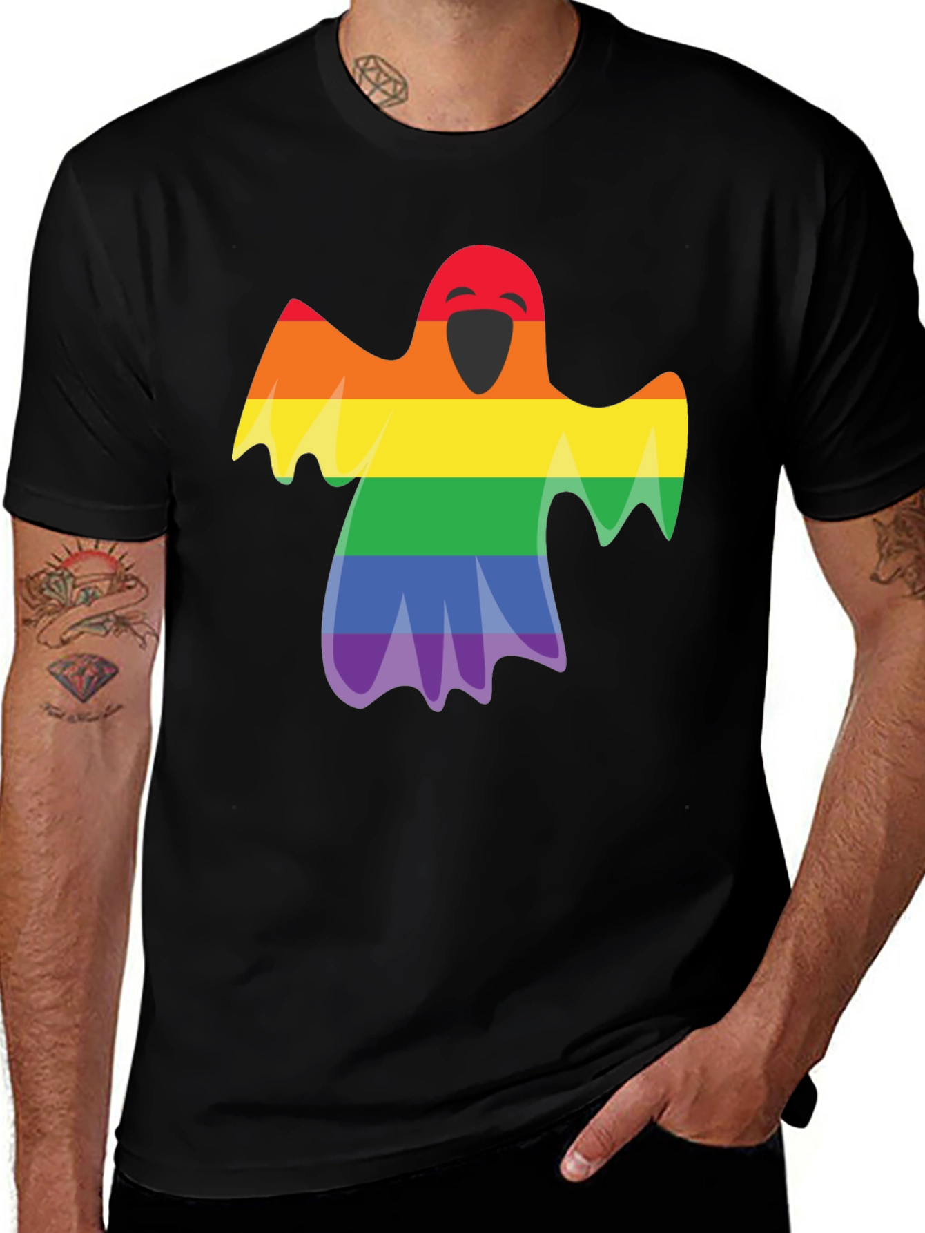 Rainbow Ghost Graphic Tee