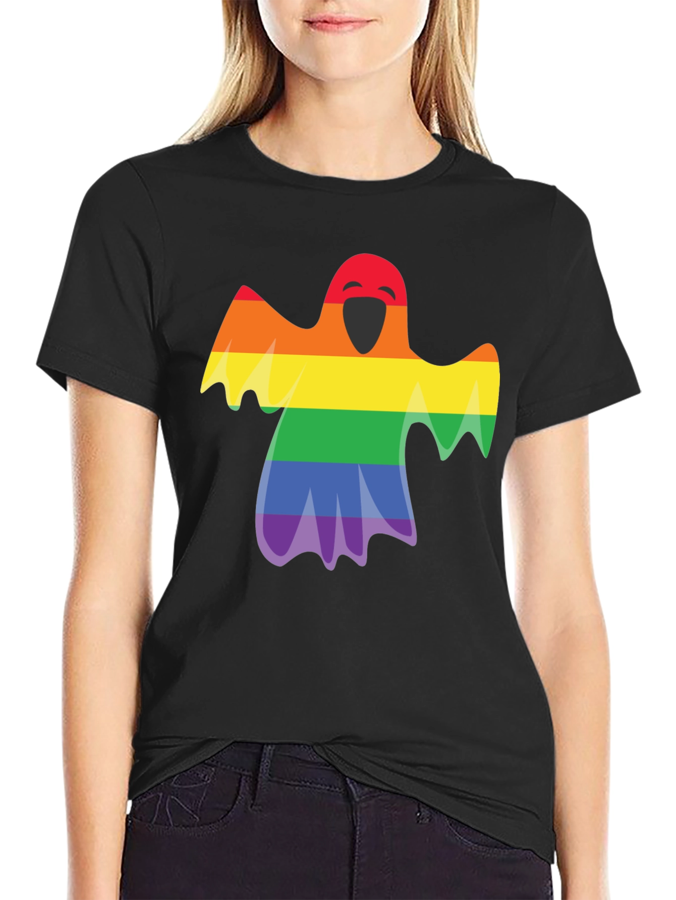 Rainbow Ghost Graphic Tee