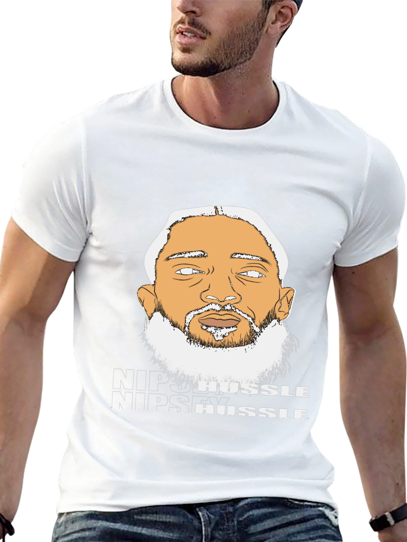 Nipsey Hussle Graphic Tee - Black Cotton Blend