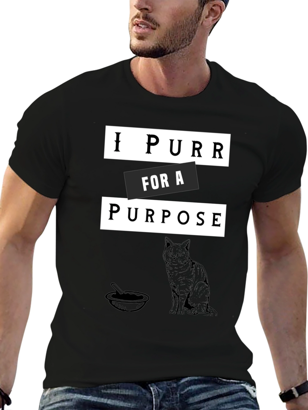 I Purr for a Purpose Cat Lovers T-Shirt