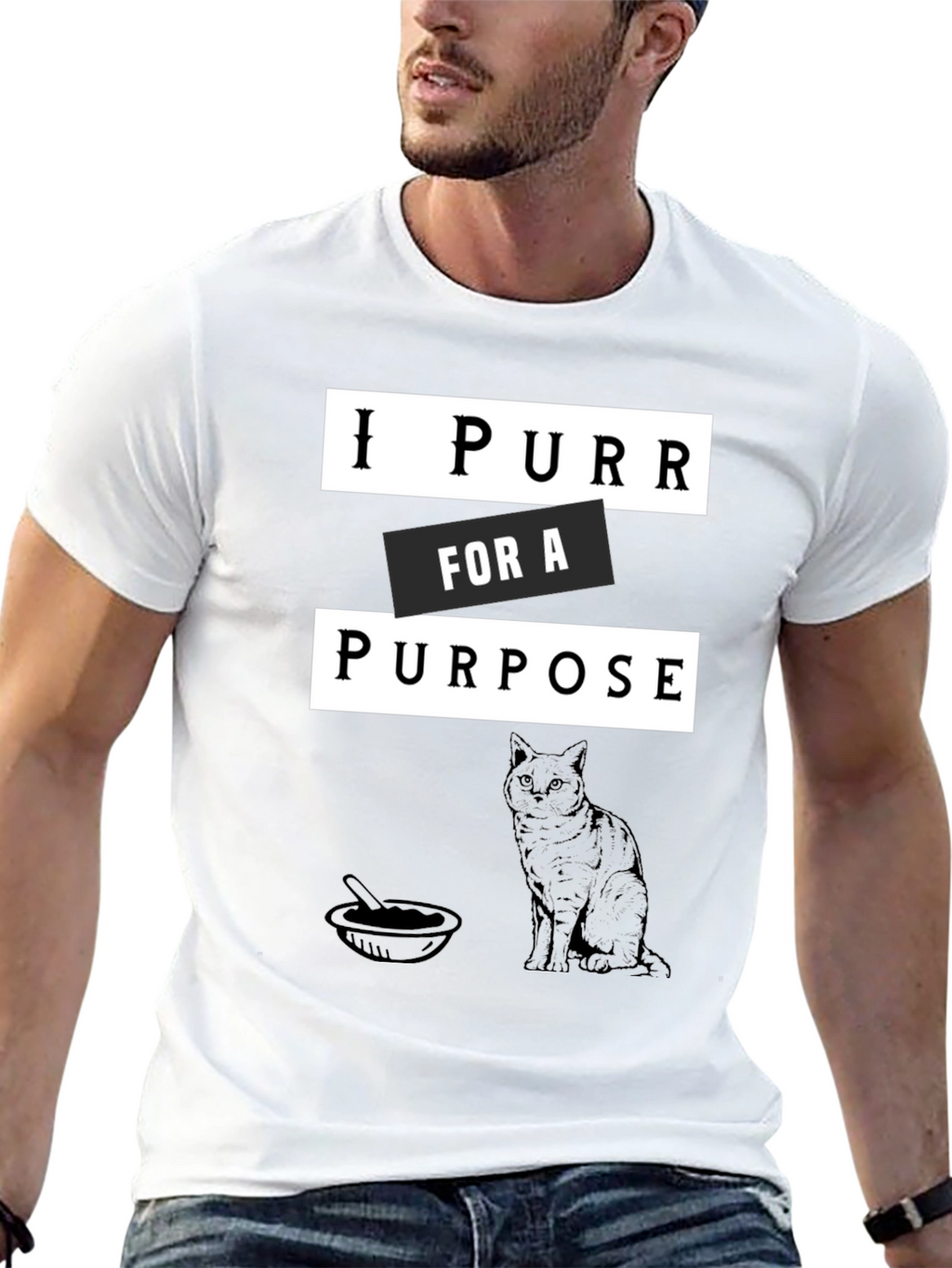 I Purr for a Purpose Cat Lovers T-Shirt