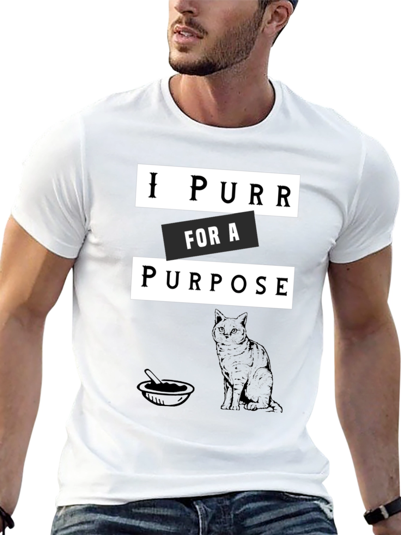 I Purr for a Purpose Cat Lovers T-Shirt