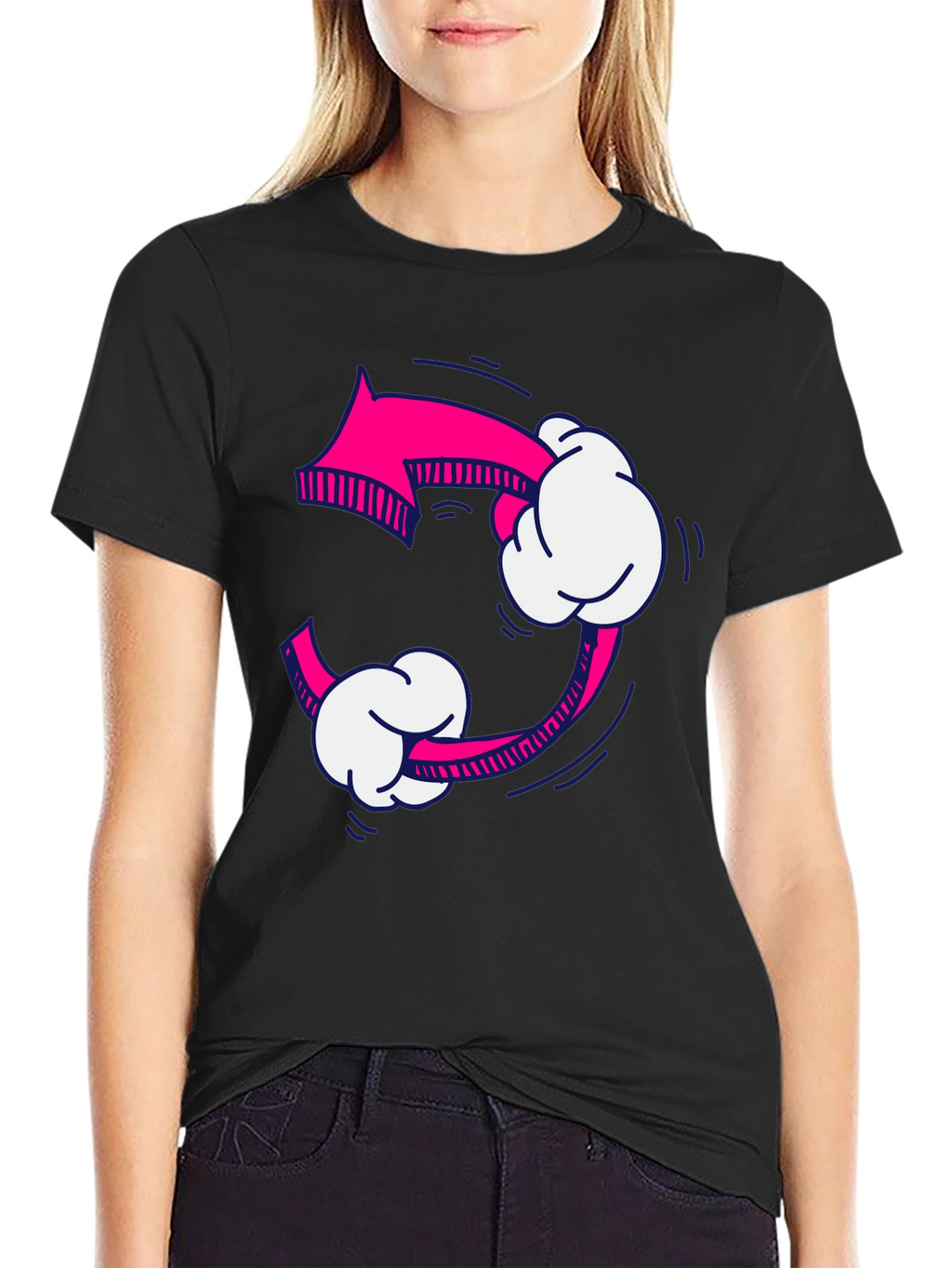 Pink Arrow Recycle Graphic Tee