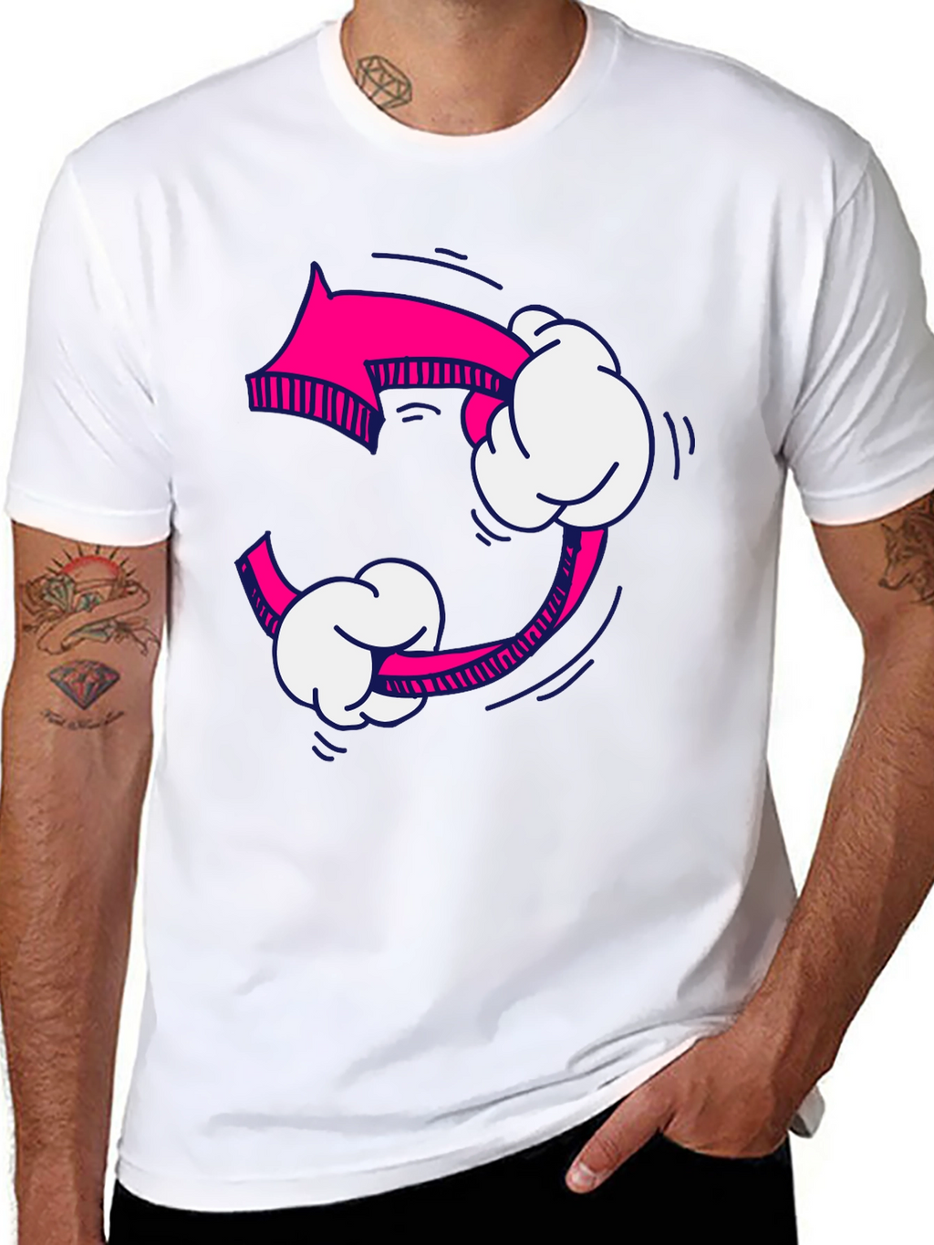Pink Arrow Recycle Graphic Tee