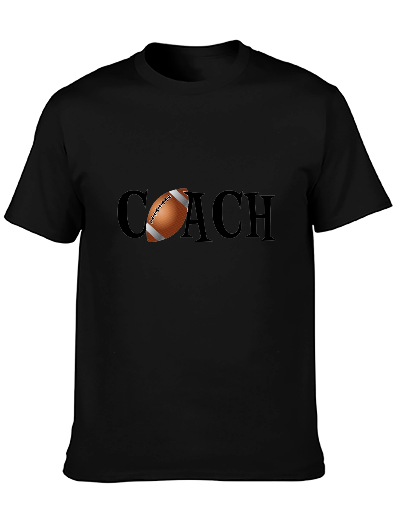 Football Coach Graphic Tee - Black
