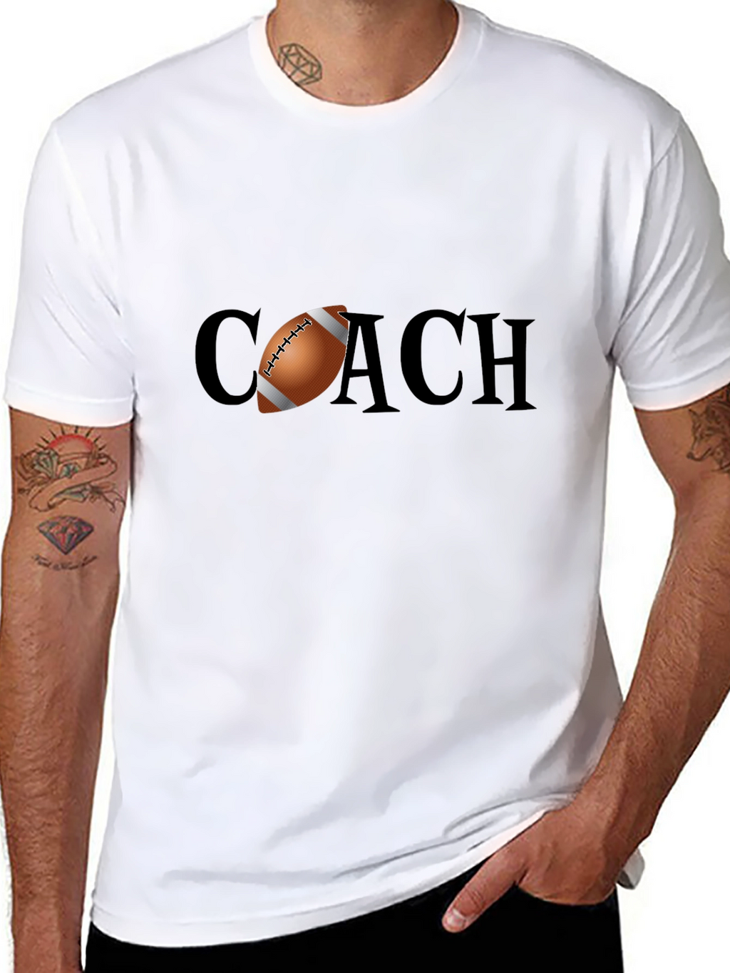 Football Coach Graphic Tee - Black