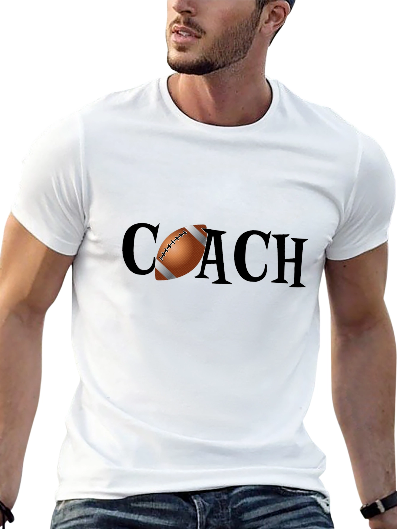 Football Coach Graphic Tee - Black