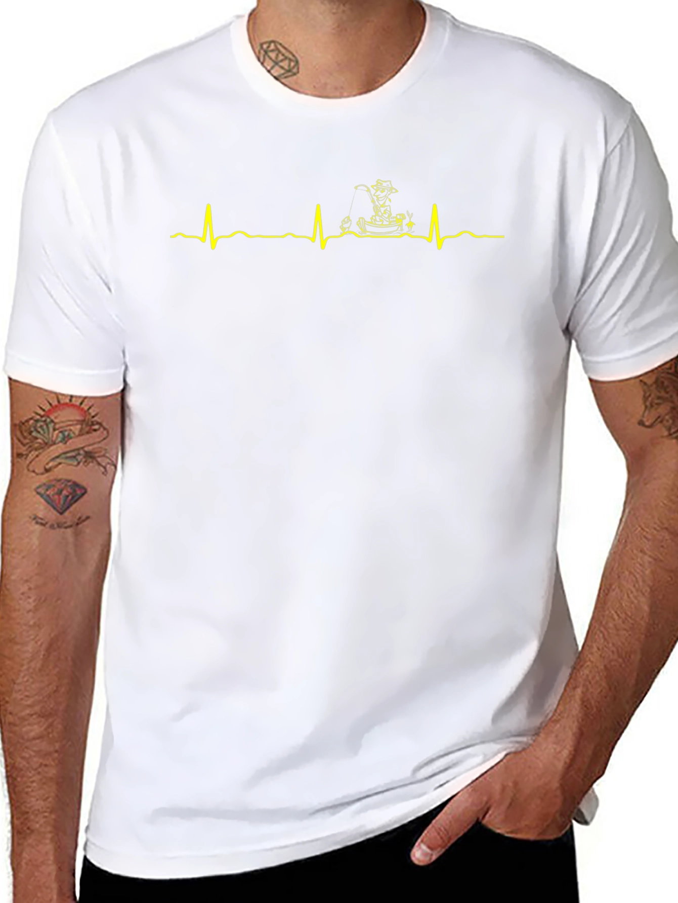 Fishing Heartbeat T-Shirt - Anglers Life Line Tee