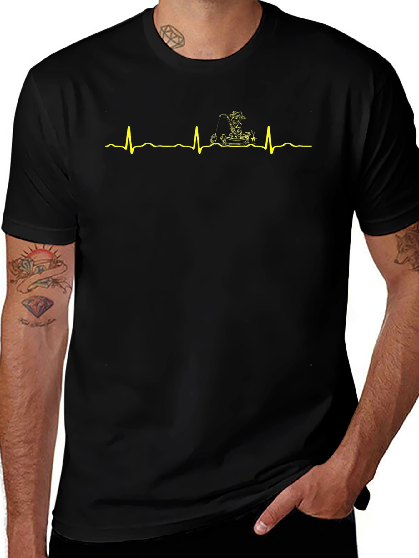 Fishing Heartbeat T-Shirt - Anglers Life Line Tee