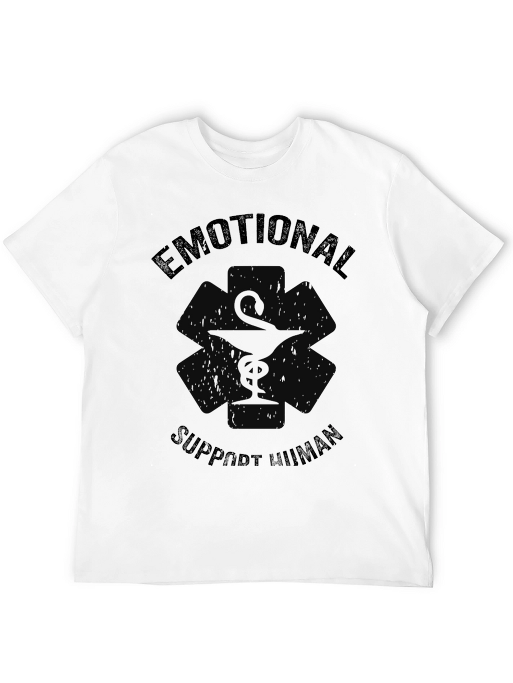 Emotional Support Human Black T-Shirt