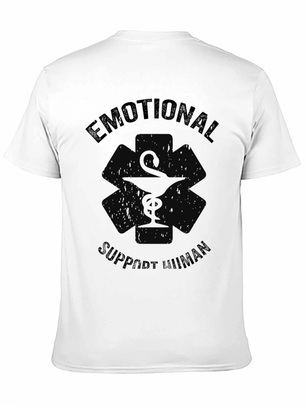 Emotional Support Human Black T-Shirt