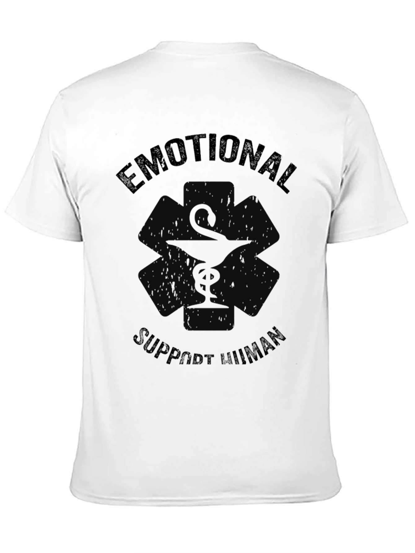 Emotional Support Human Black T-Shirt