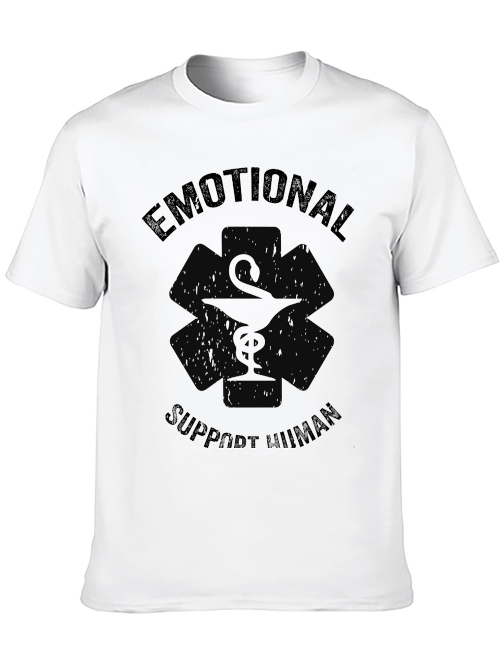Emotional Support Human Black T-Shirt