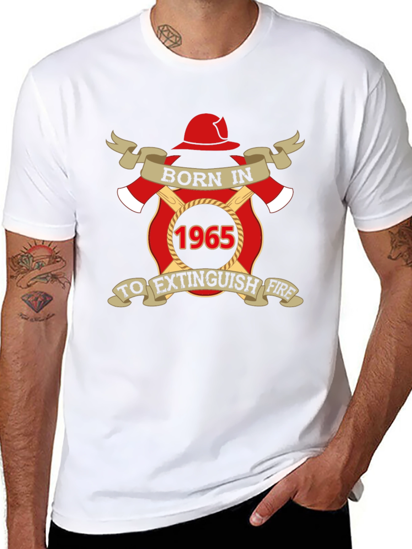 Born In 1965 Firefighter T-Shirt