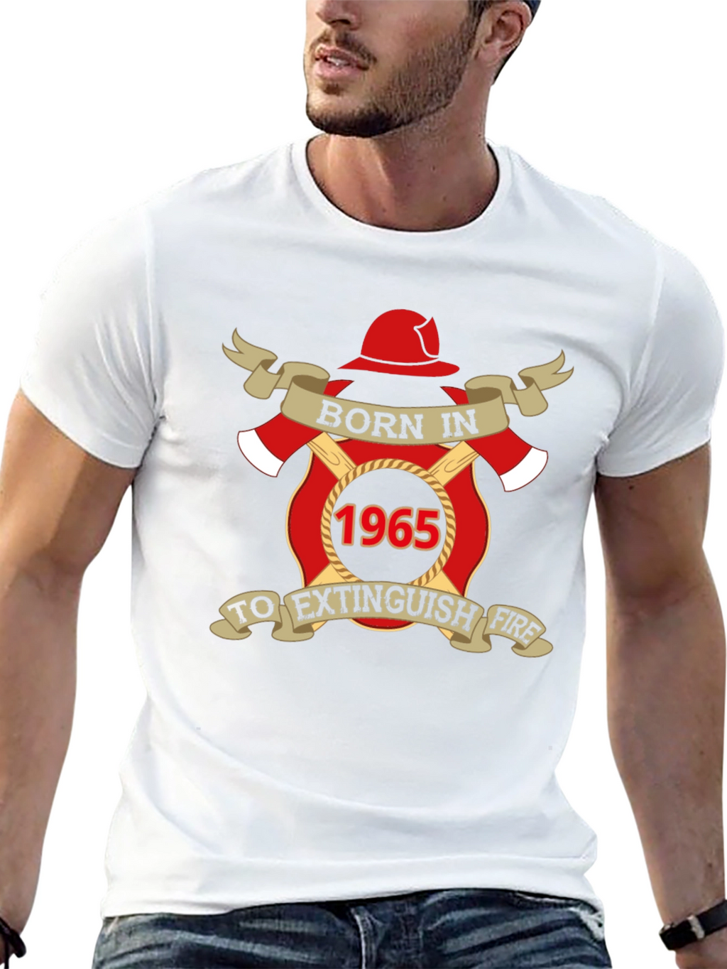 Born In 1965 Firefighter T-Shirt