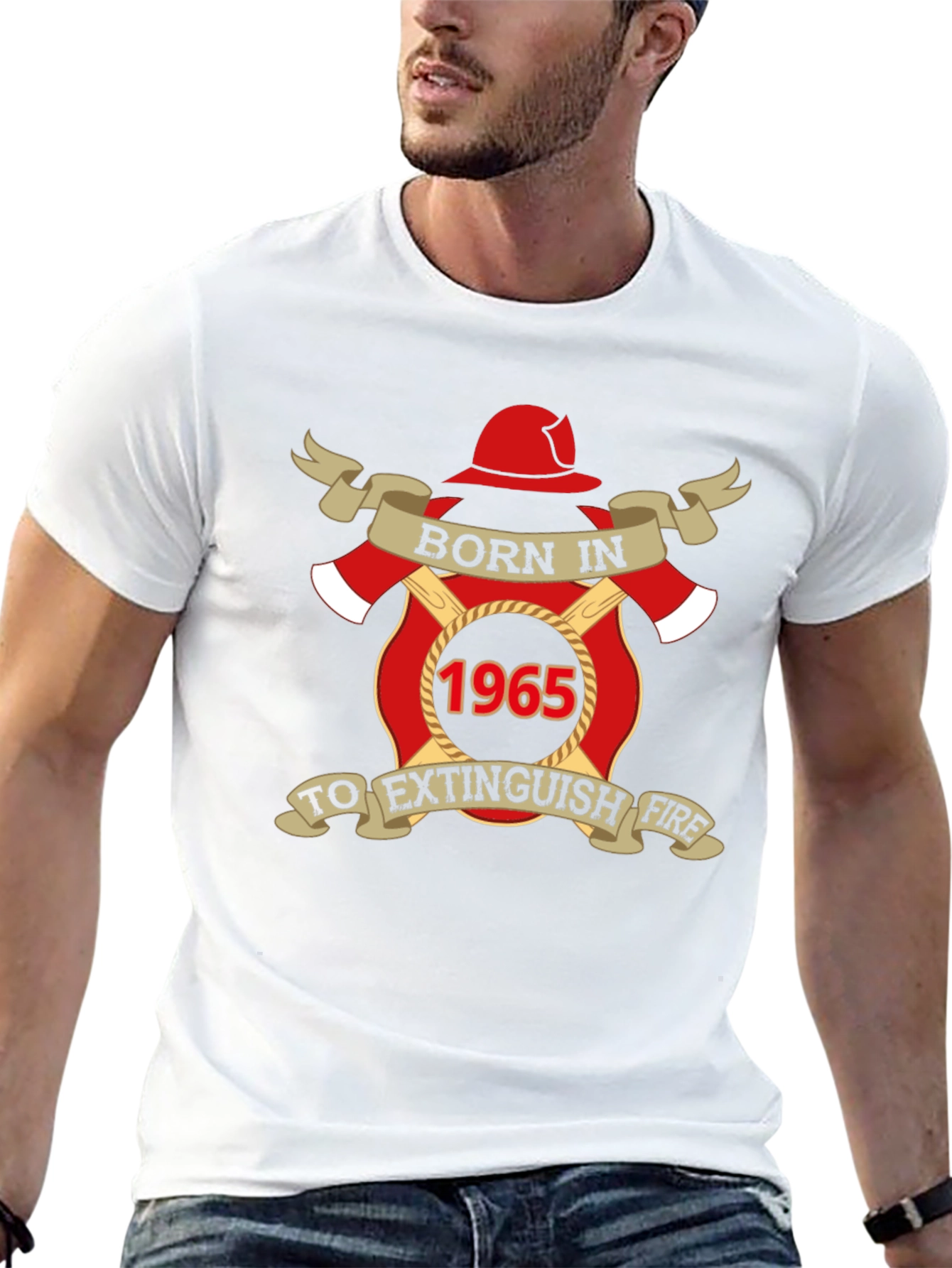 Born In 1965 Firefighter T-Shirt