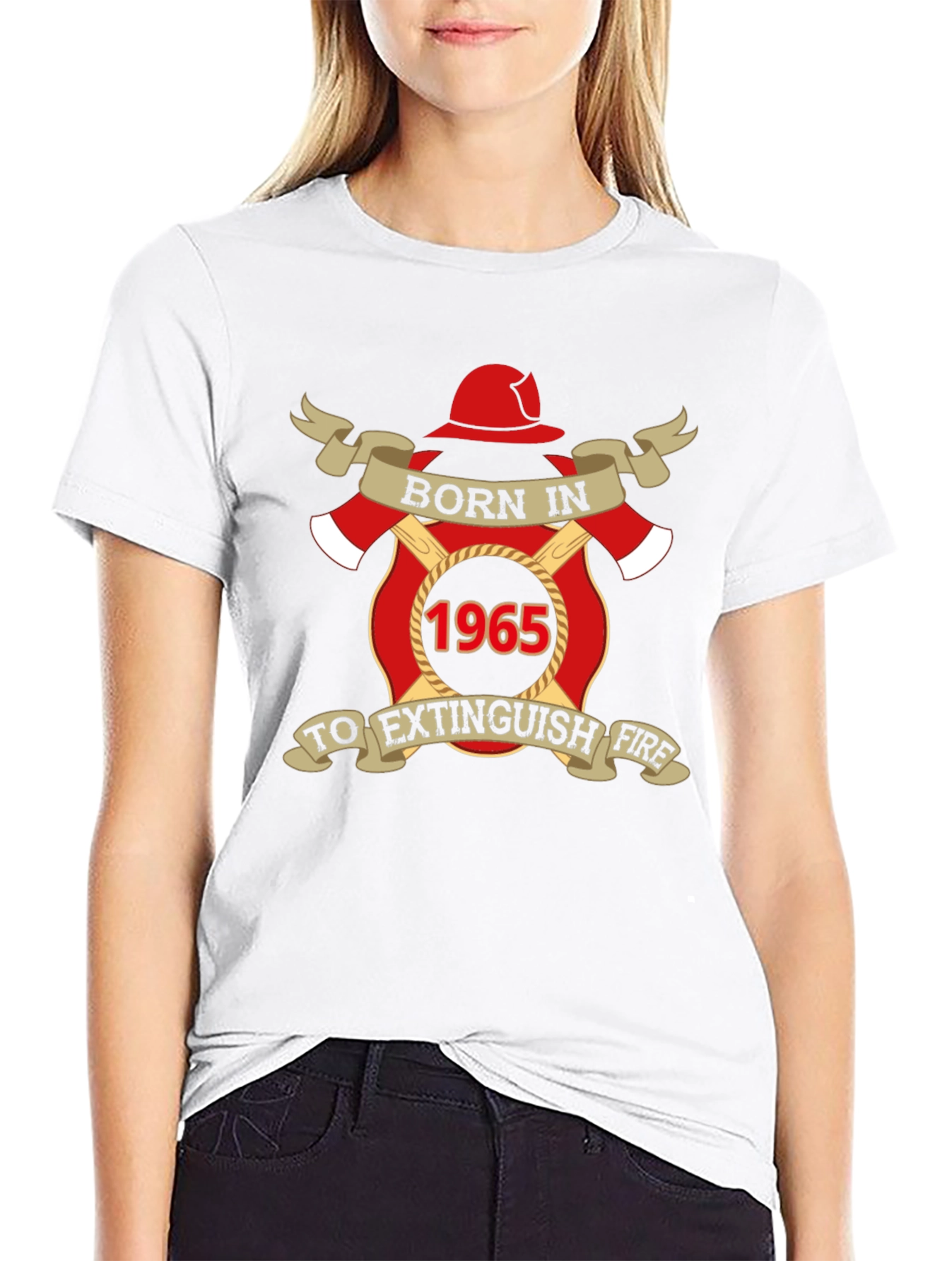 Born In 1965 Firefighter T-Shirt