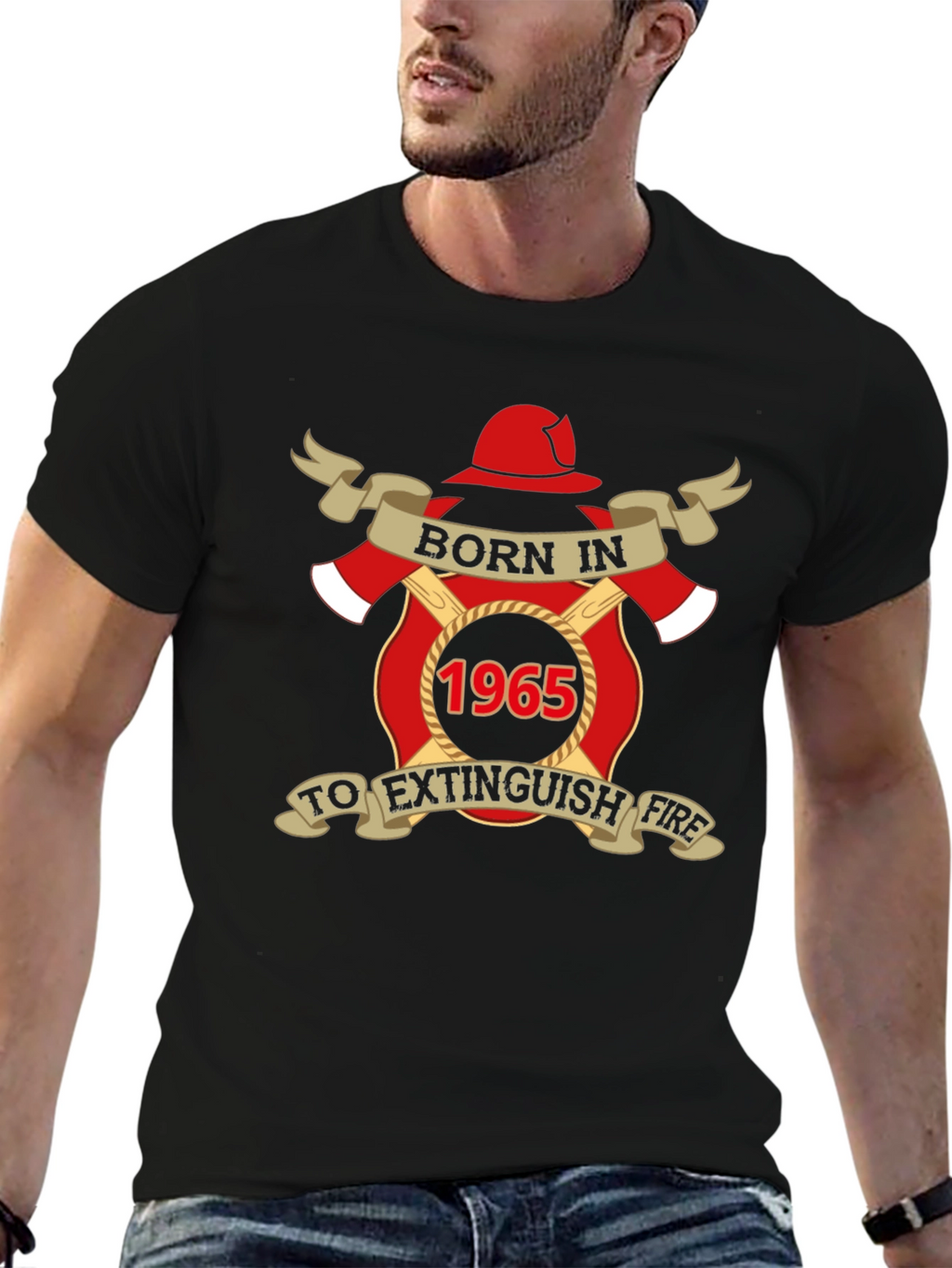 Born In 1965 Firefighter T-Shirt