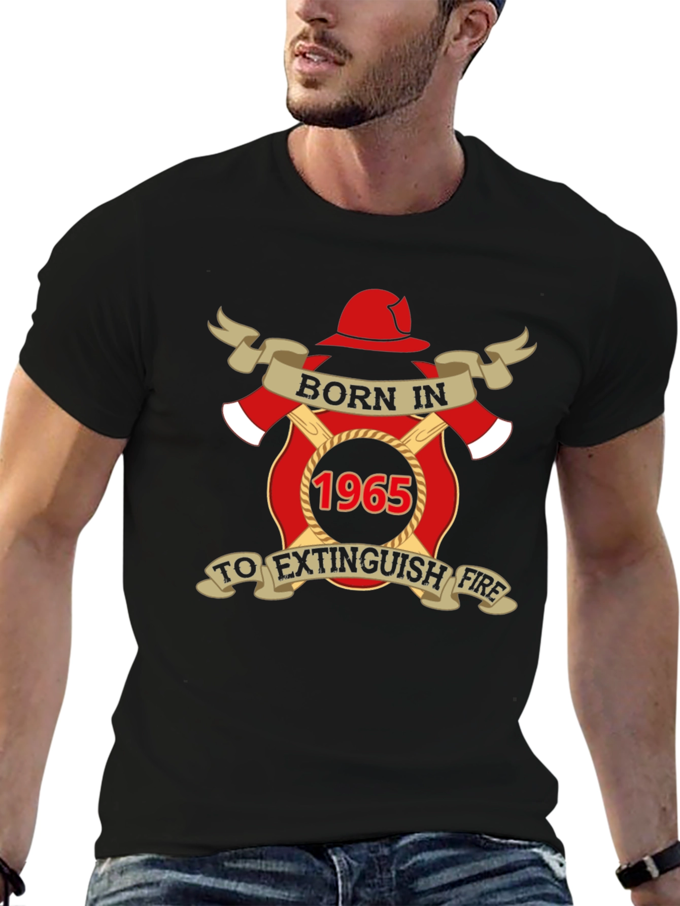 Born In 1965 Firefighter T-Shirt